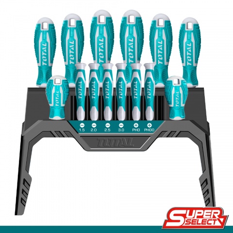 TOTAL 14 PCS Screwdriver and Precision Screwdriver SET (THT250614)