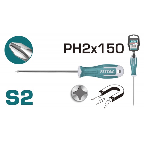 TOTAL PH Screwdriver PH2 x 150mm (THT26PH2150)