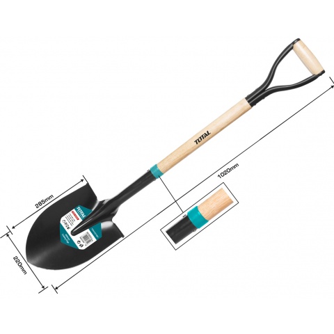 TOTAL Steel Shovel with Wooden Handle (THTHW0101)