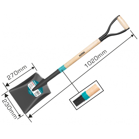 TOTAL Steel Shovel with Wooden Handle (THTHW0102)