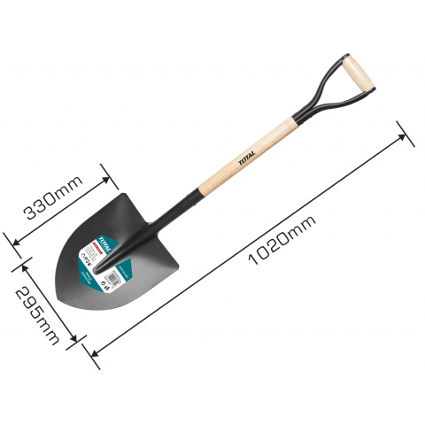 TOTAL Steel Shovel with Wooden Handle (THTHW0103)