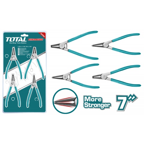 TOTAL ΣΕΤ Mini Ασφαλειοτσιμπίδα 7" 4ΤΕΜ (THTJ214042)
