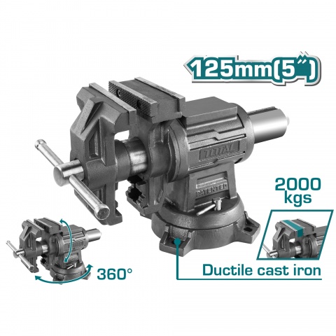 TOTAL Multi-Purpose Bench Vice 5"  / 125mm (THTMF6156)