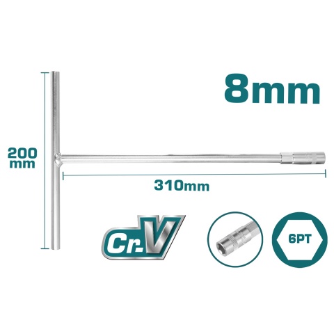TOTAL Επαγγελματικό Ταφ Ίσιο 8mm (THTSW0806)