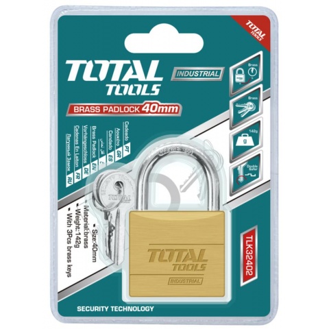 TOTAL Λουκέτο Ορειχάλκινο Β.Τ 40mm (TLK32402)