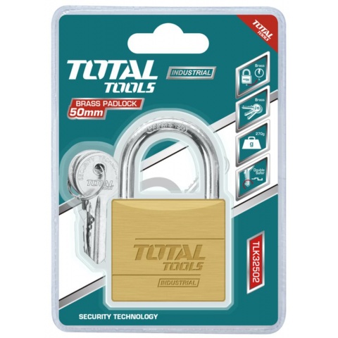 TOTAL Λουκέτο Ορειχάλκινο Β.Τ 50mm (TLK32502)