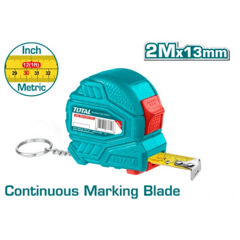 TOTAL Μετροταινία 2m x 13mm (TMT126321)