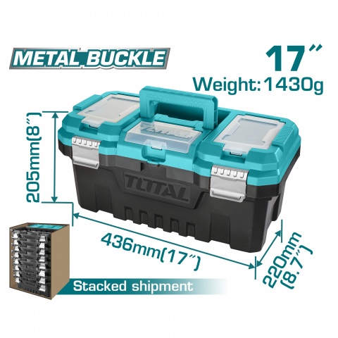 TOTAL Plastic Tool Box 17" (TPBX0172)