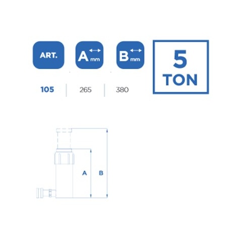 OMCN 105 Πρέσα Φανοποιείας 5ton σε Μεταλλικό Κουτί (ΜΙΝΙΟΝ)