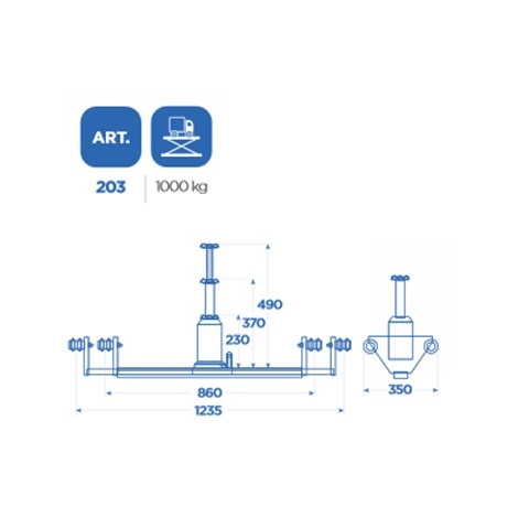 OMCN 203 Jacking Beam With Hydraulic Jack 1ton