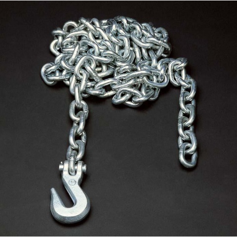 OMCN 302 Chromed Alloy Steel Tempered Chain with One Hook 2.5m