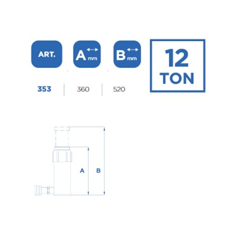 OMCN 353 Πρέσα Φανοποιών Κουμπωτή 12ton με Εξαρτήματα