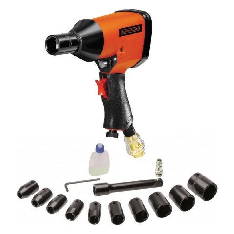 BLACK & DECKER Μπουλονόκλειδο αέρος σε βαλίτσα με εξαρτήματα (160158XBND)