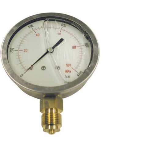 OMCN 156/MAN Pressure Gauge for Hydraulic Presses Ø100mm