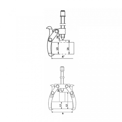 TOTAL Εξωλκέας 2 Σιαγόνων 3" (THTGP236)