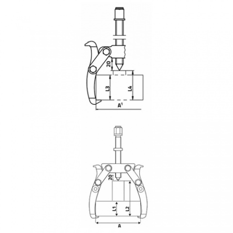 TOTAL Εξωλκέας 2 Σιαγόνων 6" (THTGP266)