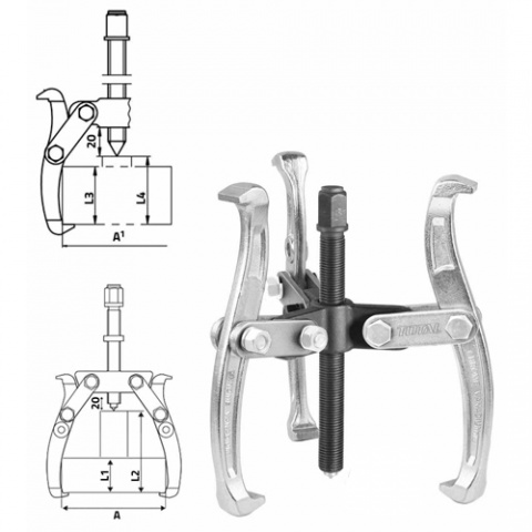 TOTAL Εξωλκέας 3 Σιαγόνων 3" (THTGP336)