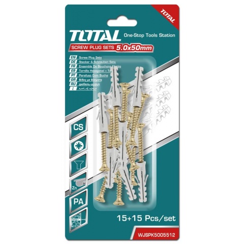 TOTAL Screw Plug SET 5 x 50mm (WJSPK5005512)