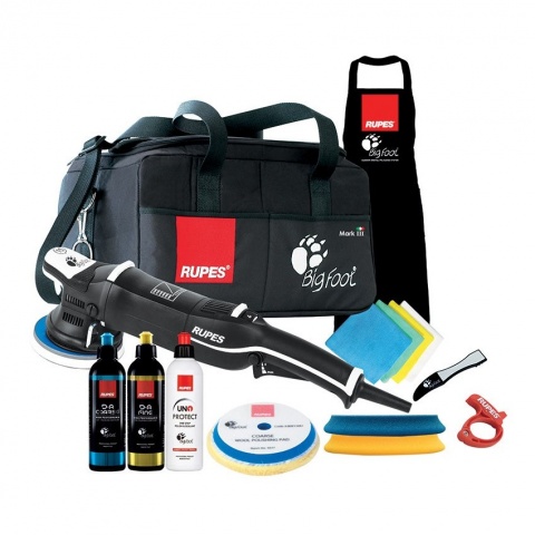 RUPES Random Orbital Polisher – Bigfoot 500 Watt 3000 - 5200 rpm 125 mm - 15 mm (LHR15 MARK III LUX KIT)