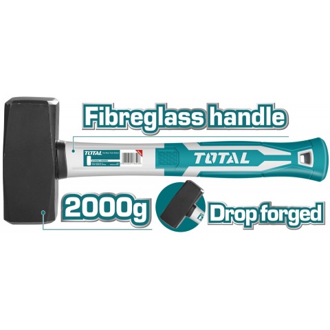 TOTAL Βαριοπούλα Πλαστική Λαβή 2.000gr (THT7220006)