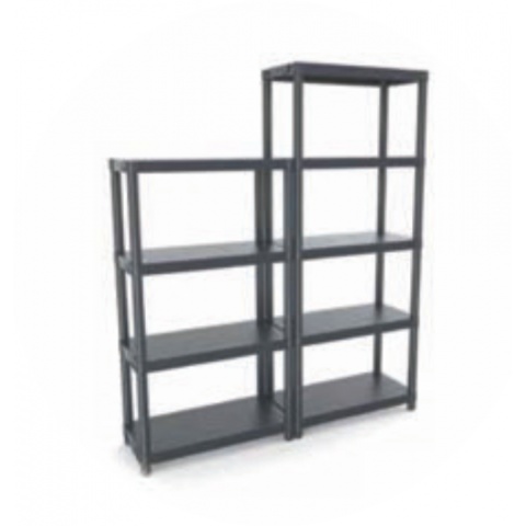 Terry Ραφιέρα Πλαστική QBlack 4080S 80 x 40 x H 173.4 cm (3060/4+3060/5) (Μαύρο)