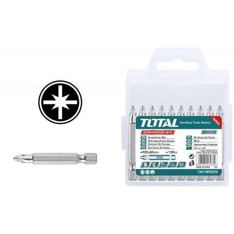 TOTAL Μύτες Σταυρού Μαγνητικές Ρz2 50mm 10 Τεμ (TAC16PZ223)