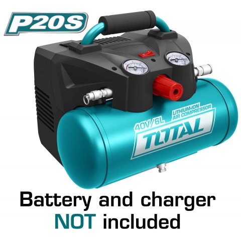 TOTAL Αεροσυμπιεστής Αέρος Μπαταρίας Li-Ion 20v (TACLI2003)