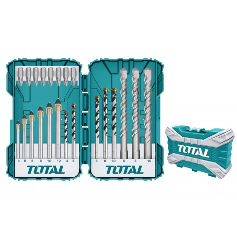 TOTAL Σετ Τρυπάνια Και Μύτες 22 Τεμ (TACSDL12201)