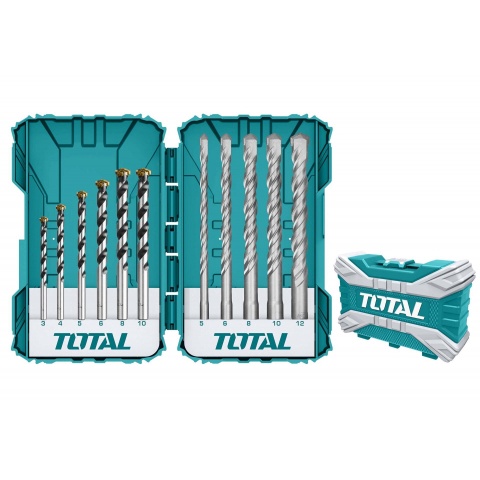 TOTAL Σετ Τρυπάνια Μπετού Και Sds-Plus 11 Τεμ (TACSDL31101)