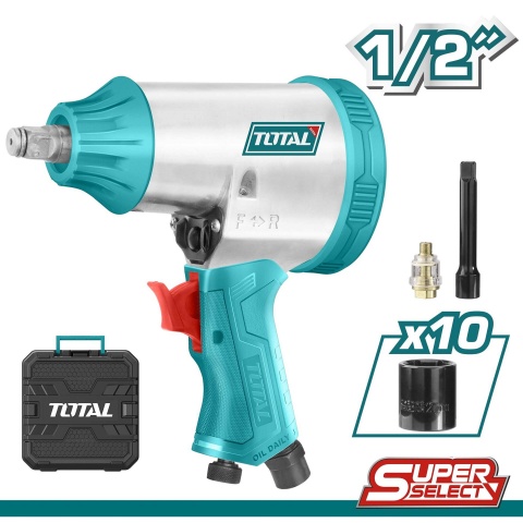 TOTAL Σετ Αερόκλειδο 1/2" - 312Nm Super Select (TAT41125)