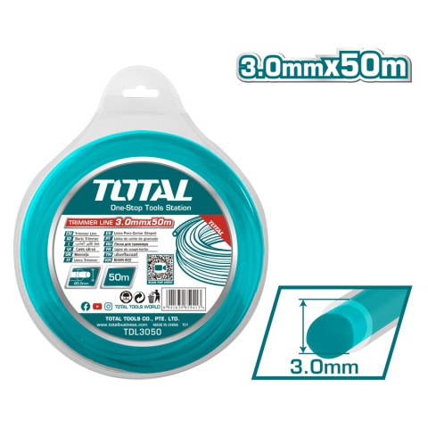TOTAL Μεσινέζα Στρογγυλή Dual Power 3mm - 50m (TDL3050)