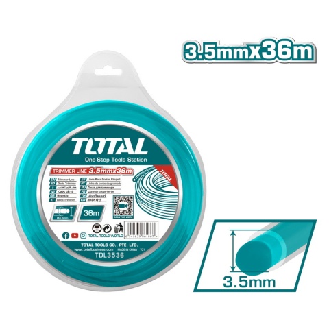 TOTAL Μεσινέζα Στρογγυλή Dual Power 3.5mm - 36m (TDL3536)