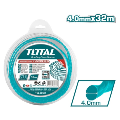 TOTAL Μεσινέζα Ελικοειδής 4mm - 32m (TEL4032)