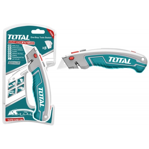 TOTAL Utility Knife 180mm (THT5126128)