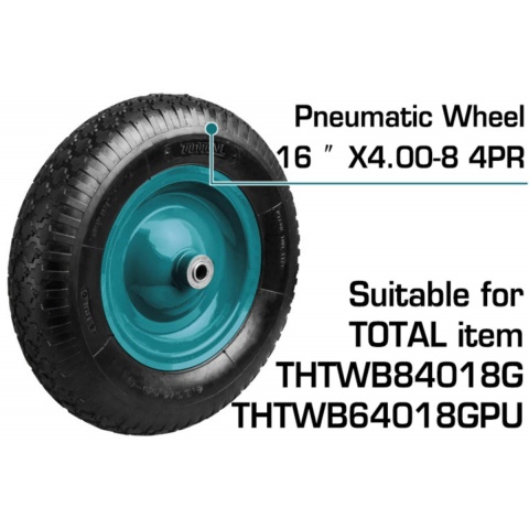 TOTAL Ρόδα Ανταλλακτική 4.00-8 / 16" Για THTWB84018G (THTWB84018G-W)