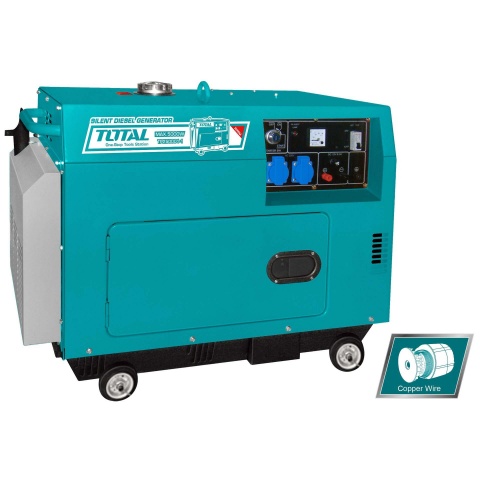 TOTAL Γεννήτρια Diesel Μονοφασική Κλειστού Τύπου 5.000W Ats (TP250001-1)