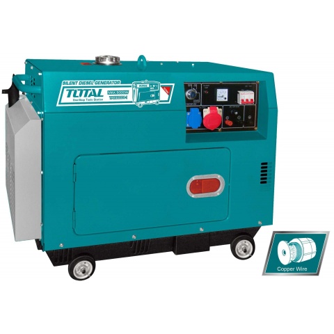 TOTAL Γεννήτρια Diesel Τριφασική Κλειστού Τύπου 5.000W Ats (TP250003-1)