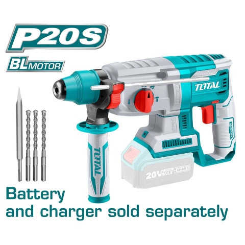 TOTAL Lithium-Ion Rotary Hammer 20V (TRHLI20228)