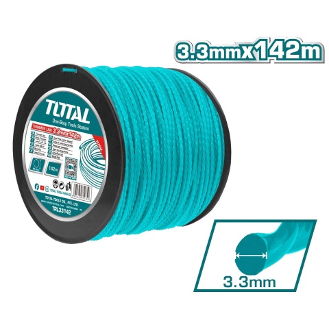 TOTAL Μεσινέζα Στρογγυλή Καρούλι 3.3mm - 142m (TRL33142)