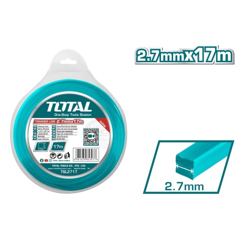 TOTAL Μεσινέζα Τετράγωνη 2.7mm - 17m (TSL2717)