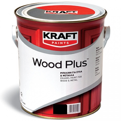 KRAFT WOOD PLUS Ριπολίνη για Ξύλα και Μέταλλα 750ml (ΜΑΤ ΛΕΥΚΟ)