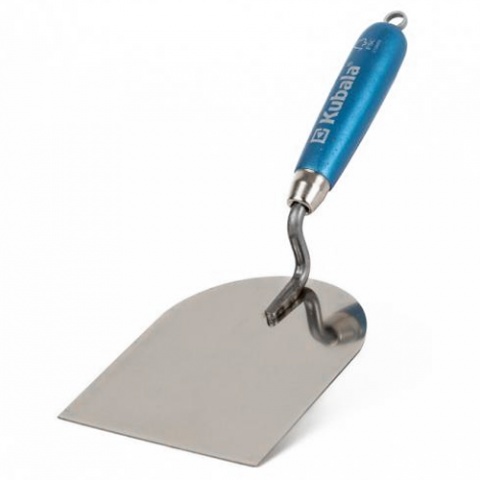 KUBALA Stainless Steel Stucco Trowel, Welded, Varnished Beech Handle 100mm (0904)