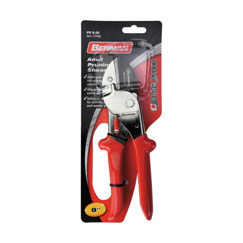 BENMAN Ψαλίδι Κλαδέματος Τύπου Αμόνι με Μήκος 20cm (PS 9-20)
