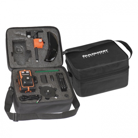 KRAUSMANN Λέιζερ Επαναφορτιζόμενο Αυτοαλφαδιαζόμενο 3x360° Πράσινης Γραμμής 3.7V (2100)