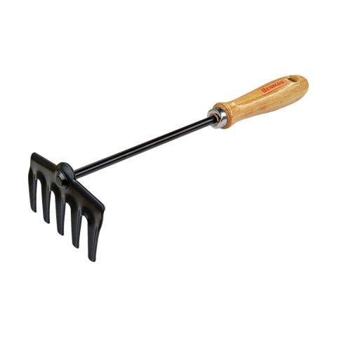 BENMAN 5-Prongs Hand Rake with Wooden Handle (77046)