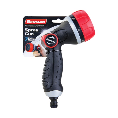 BENMAN Πιστόλι Ποτίσματος Ρυθμιζόμενο με 7 Τύπους Ψεκασμού, Μεταλλικά Μέρη (77201)