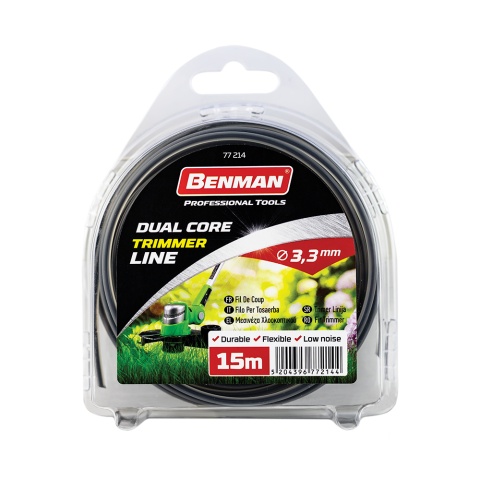 BENMAN Round Trimmer Line 15m Length and 3mm Thickness (77213)