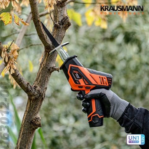 KRAUSMANN ΣΕΤ Σπαθοσέγα Mini 12V + Μπαταρία 2.0Ah + Παρελκόμενα (U63012-12S)