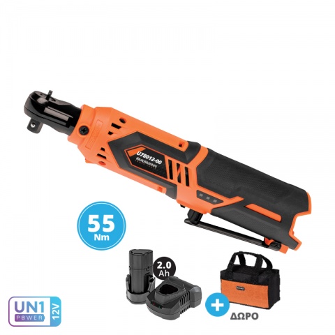KRAUSMANN Ratchet Set Mini 12V + Battery 2.0Ah + Accessories (U78012-12S)