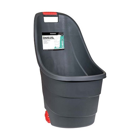 KRAUSMANN Καρότσι Κήπου Μεταφοράς Ξύλων Μαύρο 60lt (GN23486)